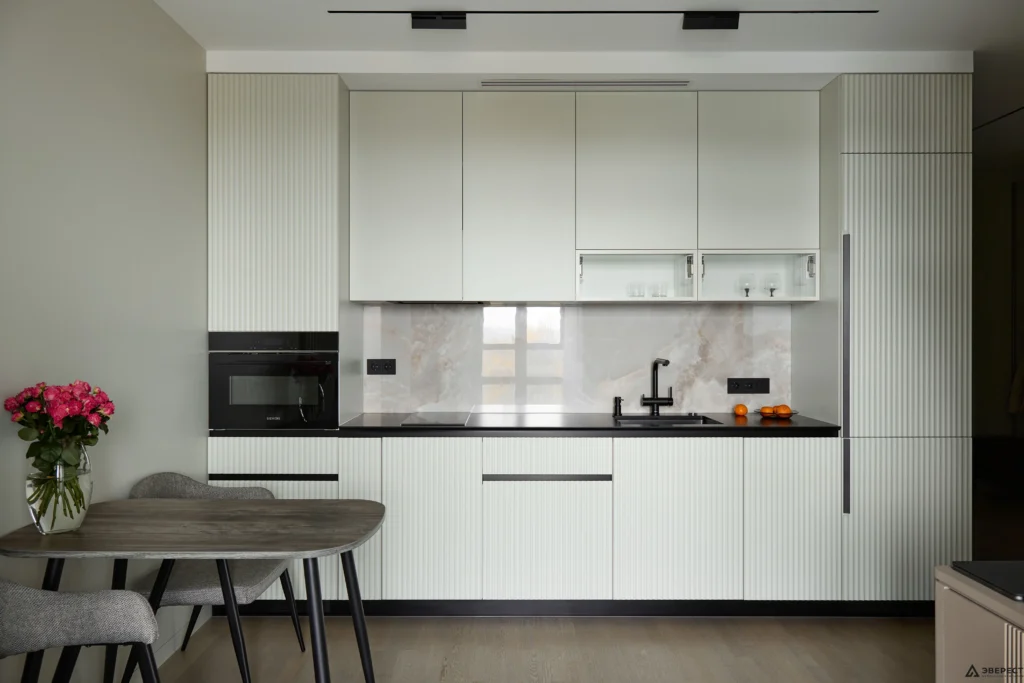 Кухня линейная "Волна"