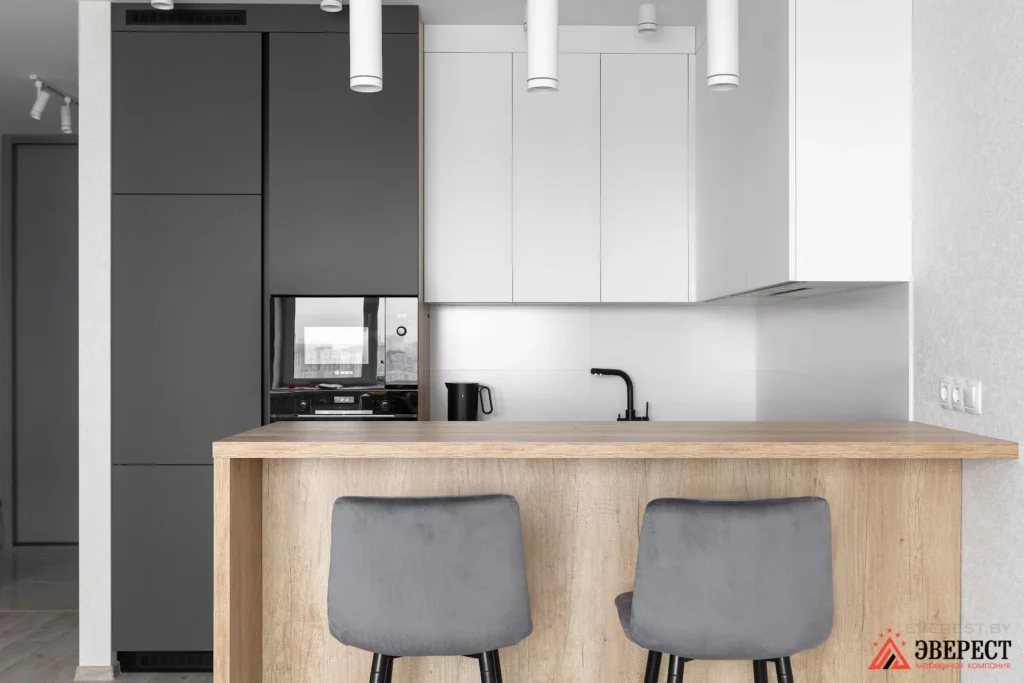 Угловая кухня с барной стойкой "Марсала"