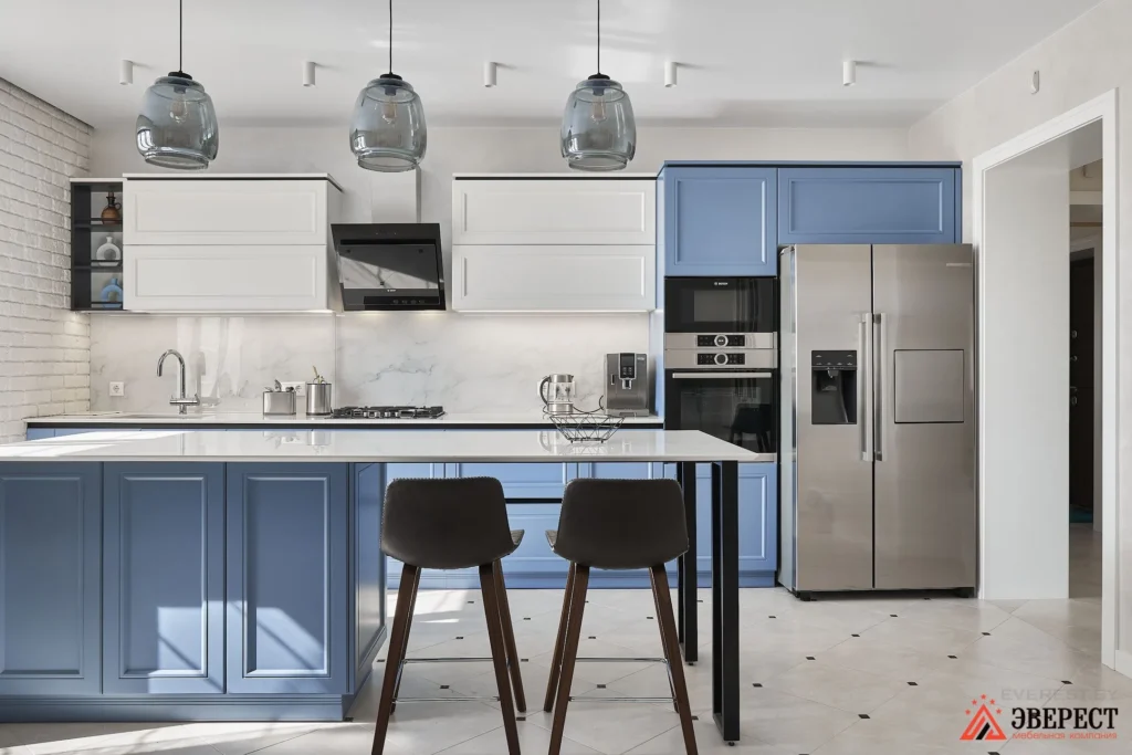 Кухня с барной стойкой "Лазурит"
