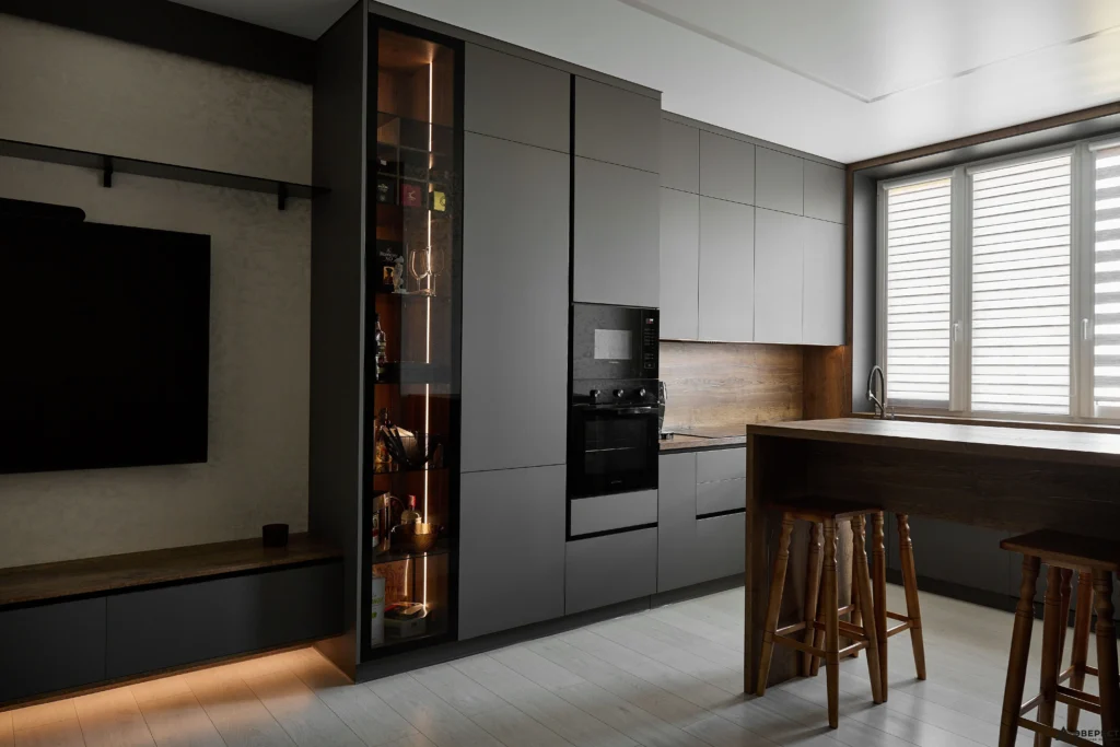 Кухня "Урбан" с гостиной зоной