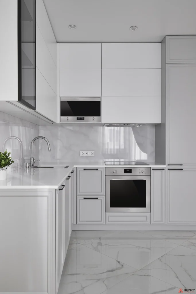 Угловая кухня "Топаз" с каменной столешницей