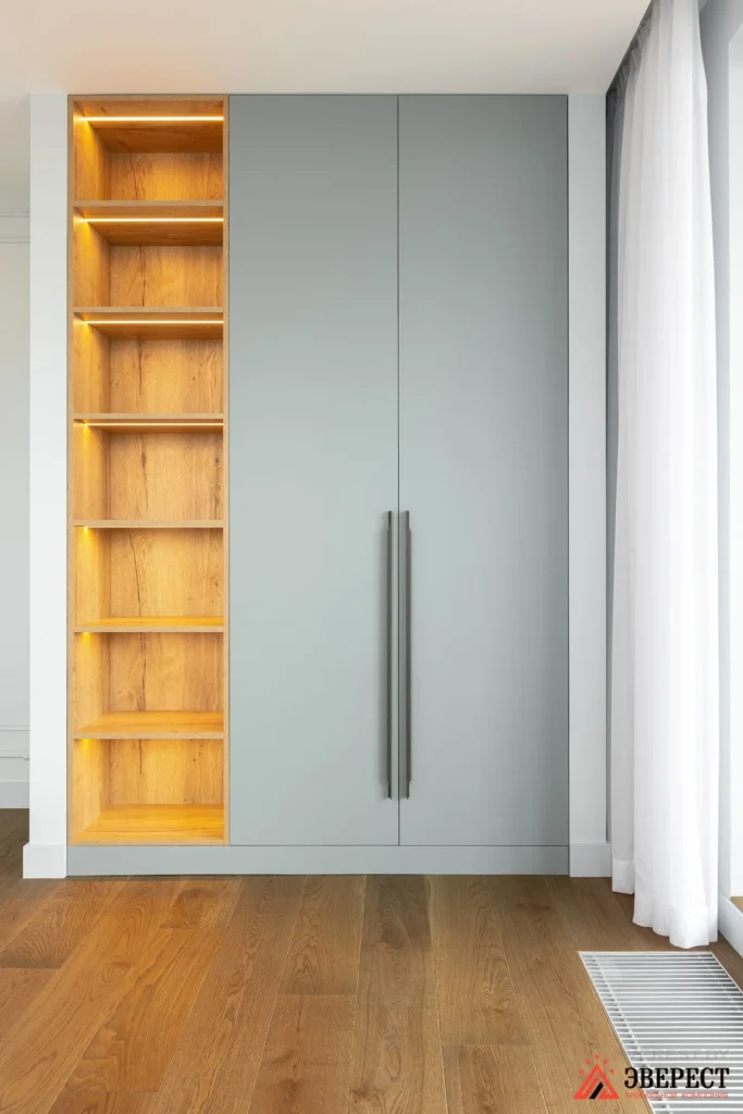 Распашной шкаф с профильной ручкой