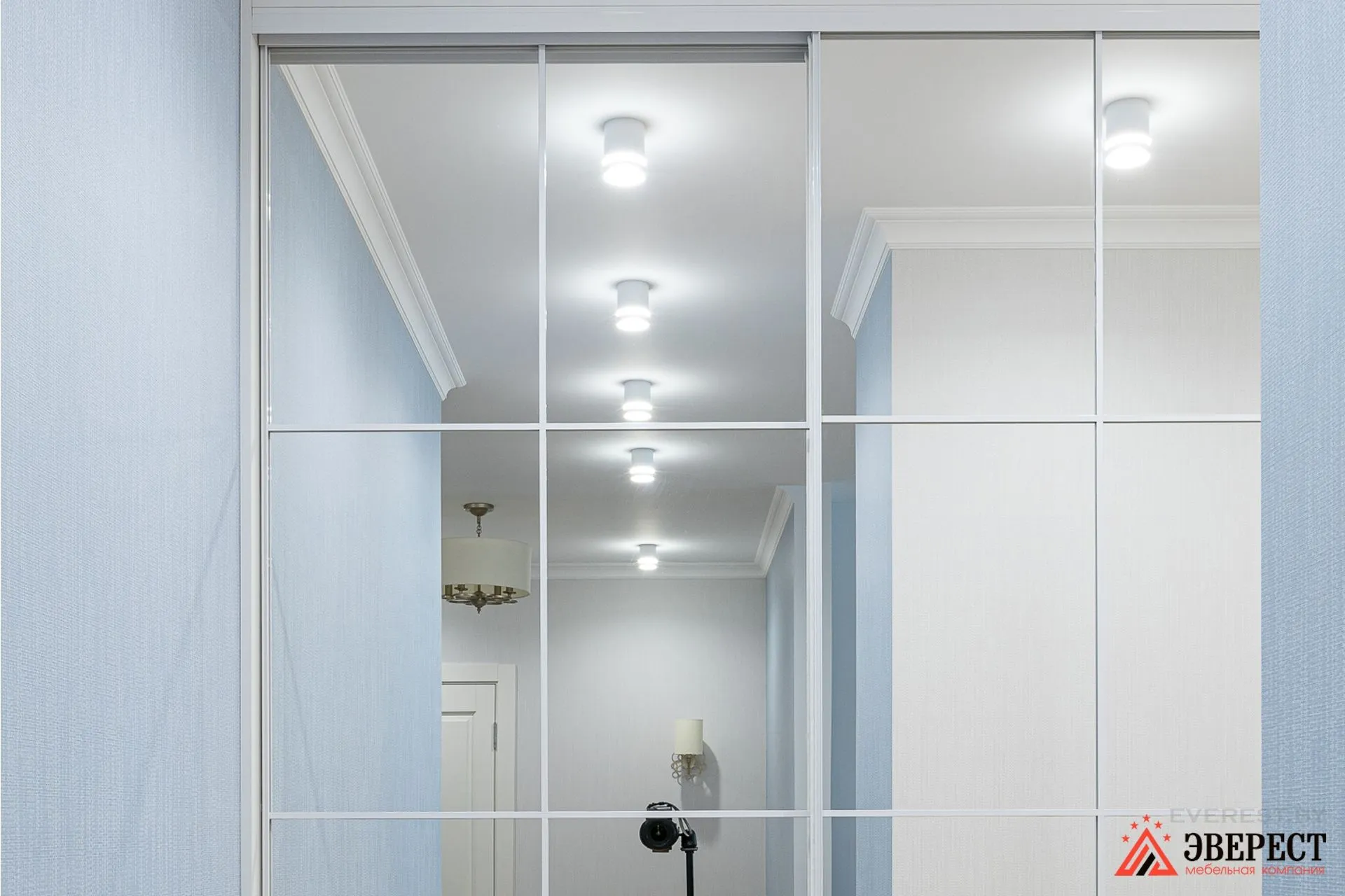 Шкаф-купе зеркальный с делениями «Бромо»